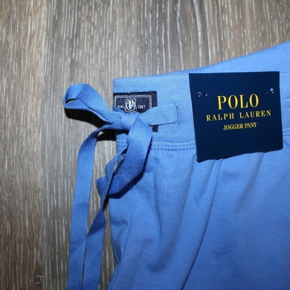 NWT POLO RALPH‎ LAUREN MEN'S ATHLETIC PAJAMA LEISURE LIGHTWEIGHT JOGGER BLUE - Picture 2 of 3